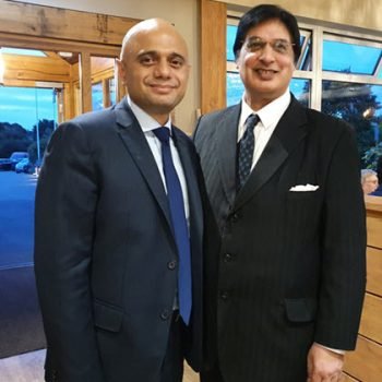 Harmesh Mal with Sajid Javid